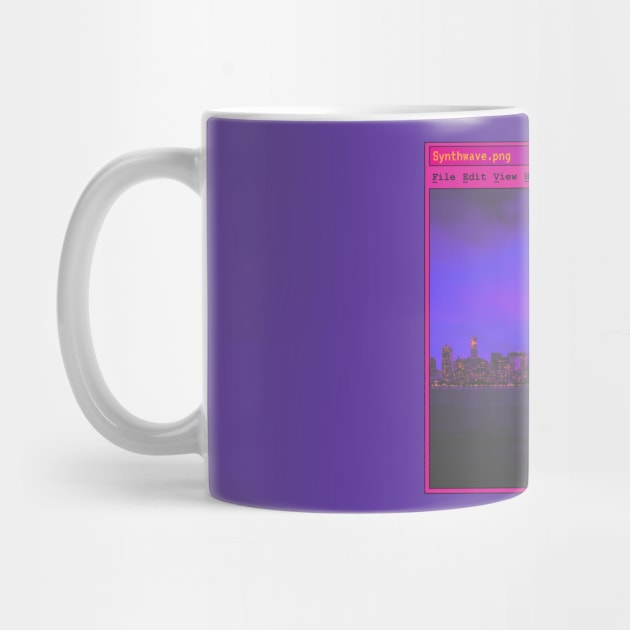 Vaporwave Synthwave City Aesthetic by Souls.Print